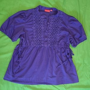 Elle royal blue boho style shirt size XL